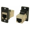 Cliff CP30622S SLIM FM Cat.6 RJ45, feedthrough connector, shielded, black