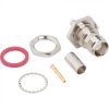 TNC panel socket 50 Ω, RG-58, RG-141, LMR-195, Belden 7806A, Belden 9311, crimp connection, straight, 031-2389-RFX