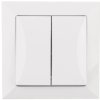 OPAL Łącznik podwójny z podświetleniem biały WP-3 Op/S