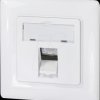 NK4053 Keystone face plate for 1 module, German type, pure white