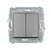 MINI Wyłącznik pojedynczy ze schodowym (osobne zasilanie) srebrny metalik 7MWP-10.2 KARLIK