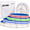Taśma LED COB 24V RGBW RGB + 4000K neutralna biała 896led/m 12mm x 5m