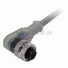 Złącze kątowe żeńskie 4P + kabel 5m ( NPN LED )