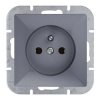Gniazdo pojedyncze p/t 2P+Z Pearl, 16A, 250V, PT-16P, antracyt,OR-OE-7705/A