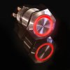 Metal illuminated Pushbutton-Red Ring [Discontinued]