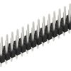 Pin header, 30 pole, pitch 2.54 mm, straight, black, 10053287