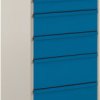 Manuflex LS1046.5021 Szafka narzędziowa BASETEC stacjonarna, wysokość użytkowa 900 mm z 6 szufladami, w kolorze niebiesk
