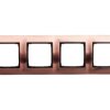 Simon 54 Premium Ramka poczwórna metalowa miedź rustykalna DR4/36