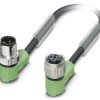 Kabel do czujników/elementów wykonawczych Phoenix Contact SAC-4P-MR/10,0-PUR/FR SCO 1538319, złącze żeńskie M12, kątowe,