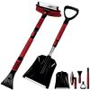 IWH 19105 Ice scraper/brush retractable snow shovel Black Red Car Winter