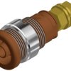 Złącze bananowe SKS Hirschmann CO SEB 2600 G M4, brązowe