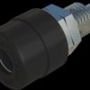 4 mm socket, screw connection, mounting Ø 8 mm, CAT O, black, 930176100