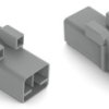 Plug, 2 pole, push-in, 1.5 mm², gray, 890-252/060-000