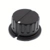 Gałka z kołnierzem do potencjometru na oś 6mm - 35x18mm - czarna
