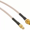 Coaxial cable, MCX plug (straight) to MCX socket (straight), 50 Ω, RG-316/U, grommet black, 610 mm, 255110-01-24.00