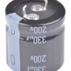 Kondensator 330μF 200V dc Zatrzaskowy Nichicon roztaw: 10mm 25 (Dia.) x 25mm