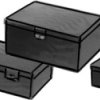 Storage box, without drawers, black, (L x W x D) 221 x 121 x 55 mm, V20-33-6-10