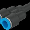 133151 Connector, Y-shaped, 2 x diameter 12 mm <> 1 x diameter 10 mm