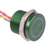 PBAR9AF3000N0G APEM Green LED 12VDC Momentary NO 19mm Piezo Switch Prewired IP68