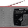 Radio TechniSat DIGITRADIO 2 DAB+, fale metrowe (VHF) funkcja budzika czerwono-srebrny