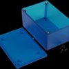 ABS enclosure, (L x W x H) 122 x 81 x 56 mm, blue/transparent, IP54, 1591XXTTBU