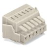 Socket header, 3 pole, pitch 3.5 mm, angled, light gray, 734-103/037-000
