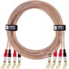 Auda Premium Bass Komplet 2X Kabel Głośnikowy 2X2,5Mm2 Ofc Wtyki Widełkowe /3M/