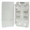 Kaseta światłowodowa z pokrywą z uchwytami na 12 spawów z zawiasem i zatrzaskiem