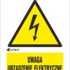 Samoprzylepna tabliczka ostrzegawcza /UWAGA URZĄDZENIE ELEKTRYCZNE 52X74/ 10EOA/Q1/F