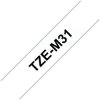 Brother TZEM31 TZE-M31 label-making tape Black on transparent
