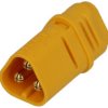 Wtyk; zasilające DC; MT30-M; 3 tory; proste; żółty; lutowany; 15A; 500V; poliamid (PA)