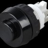 1.10.001.011/0104 Button, NO, 250 V, 0.7 A, Ø 15.2 mm, black