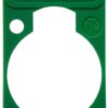 Marking plate, green for XLR panel socket, DSS-GREEN