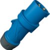 CEE plug, 3 pole, 16 A/230 V, blue, 6 h, IP54, 13502