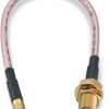 Kabel koncentryczny złącze A RP-SMA złacze B MMCX długość 152.4mm typ kabla RG316 Z zakończeniem