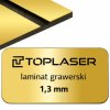 Laminat grawerski 1,3mm żółte złoto/czarny 886 formatka 300x200mm 30x20cm do obróbki laserowej