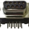 Złącze D-Sub 9-pinowe Żeński Kąt Proste Przewlekany raster 2.84mm