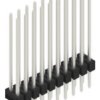 Pin header, 20 pole, pitch 2.54 mm, straight, black, 10053746