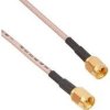 Coaxial cable, SMA plug (straight) to SMA plug (straight), 50 Ω, RG-316, grommet black, 750 mm, 135101-03-M0.75