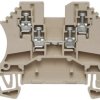 Through terminal block, screw connection, 0.5-1.5 mm², 4 pole, 17.5 A, 8 kV, dark beige, 1031400000