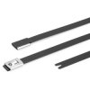 Cable tie, polyester, stainless steel, (L x W) 127 x 4.6 mm, bundle-Ø 15 to 25 mm, black, -50 to 150 °C, 111-00288