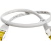 Kabel krosowy patchcord S/FTP (PiMF) kat.6A LSZH szary 0,5m 91576