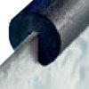 Edge protection profile, closed edge, (W x H) 1.2 x 5 mm, PVC, black, 800-00200