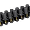 Lustre terminal, 12 pole, 1.5-6 mm², clamping points: 12, black, screw connection, 41 A, 2056232