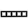 Ramka pięciokrotna, plastikowa, czarna, QUAD Electromalt, QAD1005B