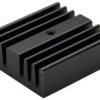 Extruded heatsink, (L x W x H) 50 x 34 x 12 mm, 6 K/W, black anodized, 10019176