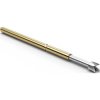 Standard test pin with probe, Quadruple-crown, Ø 0.9 mm, travel  2.54 mm, pitch 1.27 mm, L 16.5 mm, F11114S090N085
