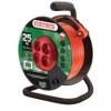 Przedłużacz bębnowy 25m 3x1,5 4x2P+PE PVC IP20 kabel zwijany na bębnie 4 gniazda z uziemieniem PZB-40-25Y ELGOTECH