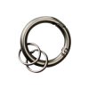 Basi 0006-0155 Keyrings Grey/Black 20mm Carabiners, 10 pieces
