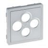 VALENA LIFE Plakietka gniazda TV-R-SAT-SAT aluminium 754812 LEGRAND